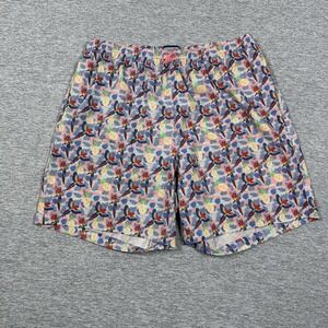 Burlebo Swim Trunks Mens XL Parrot Pineapple Lined Drawstring Stretch Beach Pool
